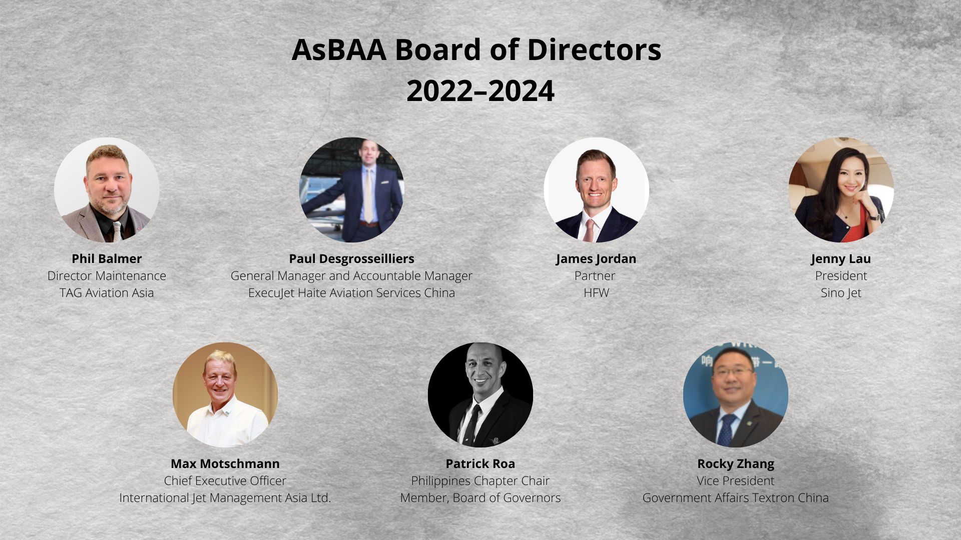 AsBAA New Board of Directors 20222024 Asian Business Aviation